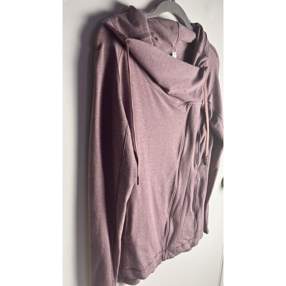 Lululemon Coast Easy Wrap Women’s Size 6 Heather Misty Merlot Cowl Neck Modal - Picture 8 of 12